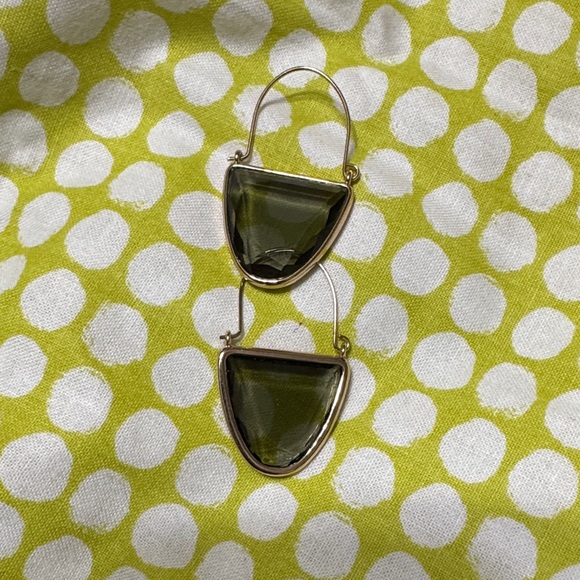 Stylish Green and Yellow J crew Earrings - Picture 2 of 3